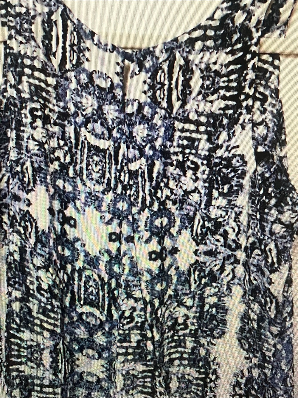 Violet & Claire Blue and White Printed Sleeveless Top